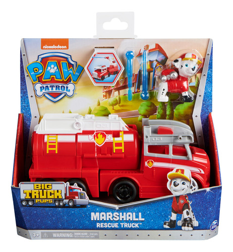 Imagen 1 de 7 de Camión De Rescate De Bomberos Marshall Paw Patrol.