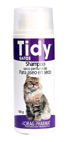 Tidy. Shampoo En Seco Para Gatos. Perfumado. 100gramos