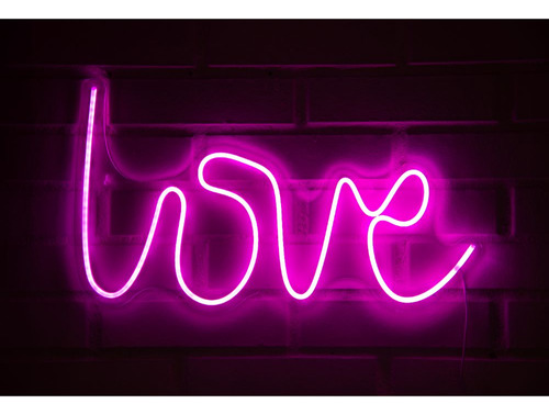 Letrero Estilo Neon Love Grande Rosado 