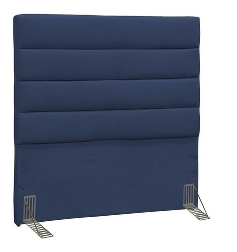  Cabeceira de cama box D'Monegatto Greta solteiro 90cm x 125cm Camurça azul-marinho