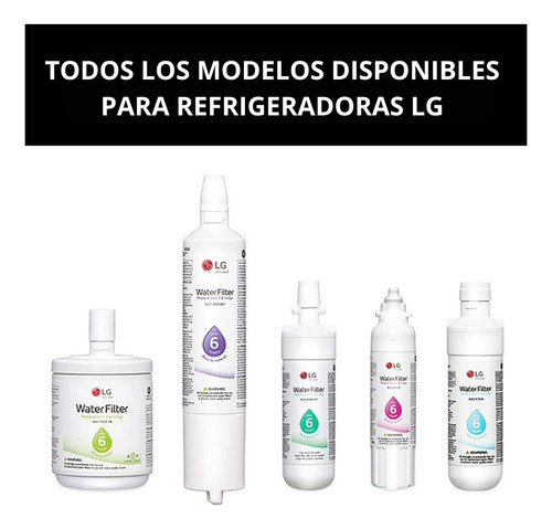 Filtro De Agua Para Heladeras Lg Lt700p Adq360061 Original
