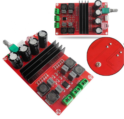Placa Amplificador 2.0 200w + Decodificador Bluetooth Caixa