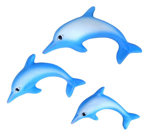 Trio De Golfinho Pequeno 3 Peças Ceramica Enfeite De Parede Cor Decorado