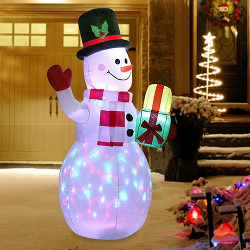 Muñeco De Nieve Inflable Navideño, Decoración Navideña,