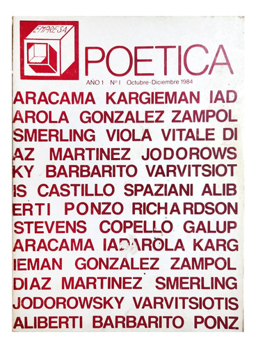 Poética - Año 1 - Nro 1 - Octubre / Diciembre 1984