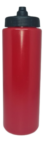 Kit Cesta Porta Garrafas + 06 Squeeze Automatica - Vermelho