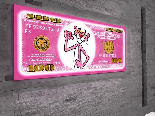 Dolar Pantera Rosa + Cuadro Decorativo De Regalo