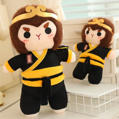2 Pcs Peluche Goku Black Myth Con Periféricos Del Rey Mono