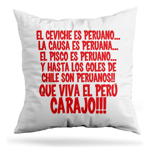 Cojin Deco Que Viva El Peru!!! (d0512 Boleto.store)