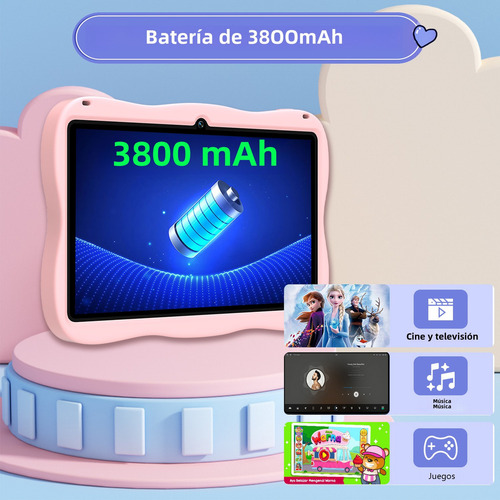 Tablet Kids Hancdon A15 Con Funda 7 Pulgadas 128gb Y 6gb De Ram Android 12 Control Parental Wifi Gps Espacio Niños