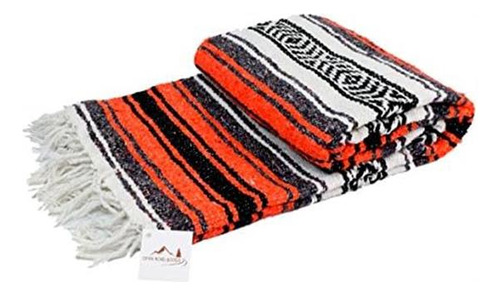 Open Road Goods Manta Falsa Mexicana Naranja Y Negra: ¡ideal