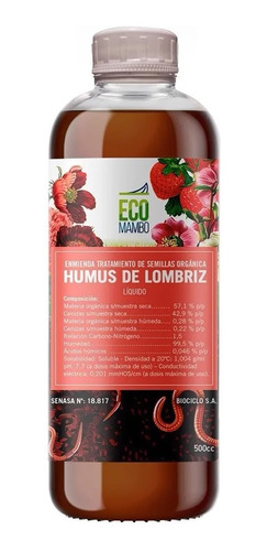 Ecomambo Humus De Lombriz Californiana Liquído 500ml