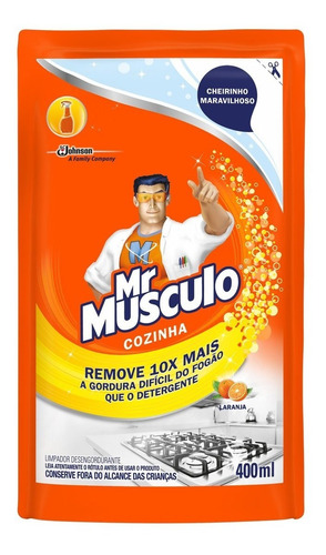 Desengordurante Mr Músculo Cozinha Refil Laranja 400ml
