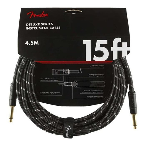 Cable Instrumento Deluxe 4,5mts Tweed Black 0990820083 Fende