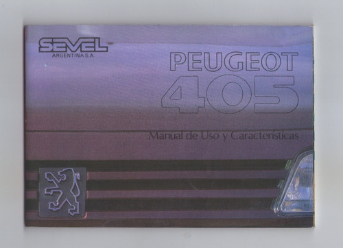 Manual Del Usuario Peugeot 405 (Usado)