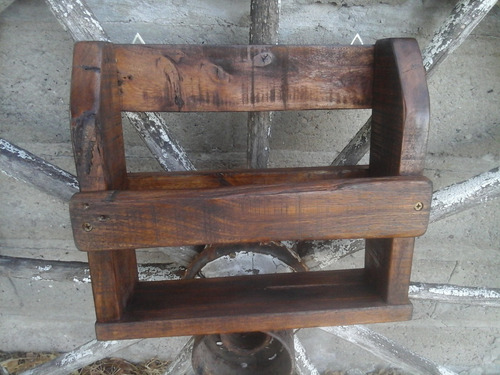 Vinoteca Estante Madera De Pallet Para 3 Botellas