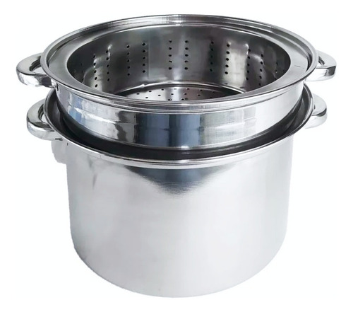 Olla Vaporera Y Colapasta De Acero Inoxidable 7 Litros 24cm