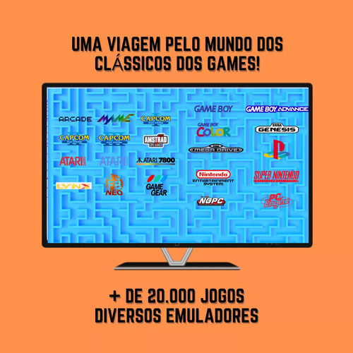Adaptador Hdmi Game Stick Retro 2 Controles 20 Mil Jogos