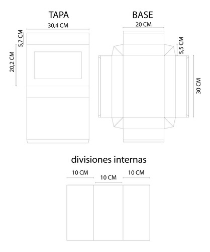Caja Fosforera Multiuso Con Divisiones - Impresa X 100 U 004 Rosa