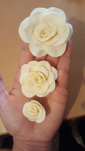 Flores  Rosas De Fondant Pastillaje