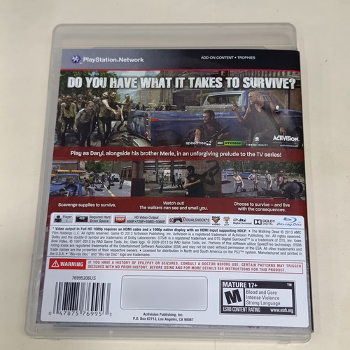 The Walking Dead Survival Instinct Playstation 3 Fisico (Reacondicionado)