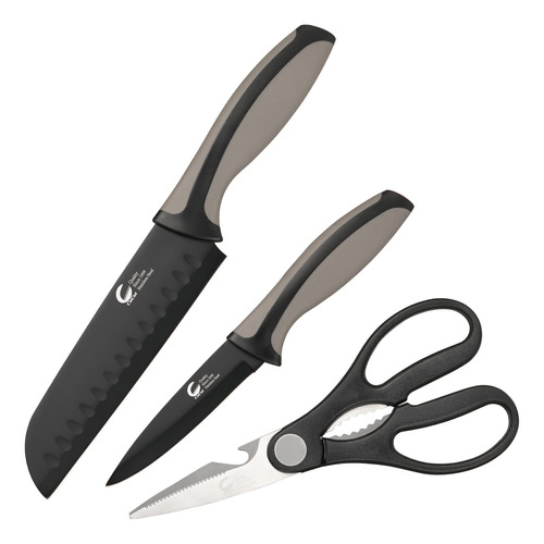 Cucut Cuchillo De Cocina, Juego De 3 Cuchillos Con Tijeras D