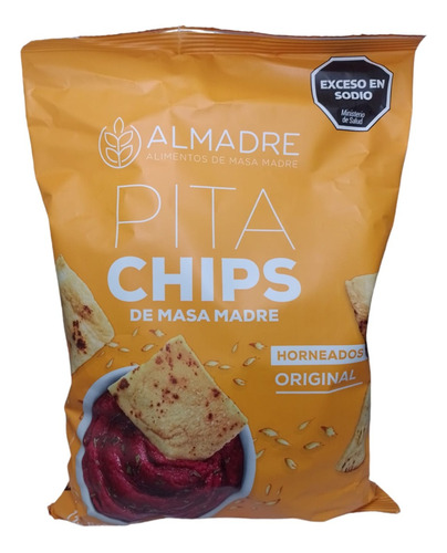 Pita Chips Original Almadre - Snack De Masa Madre - X6 U.