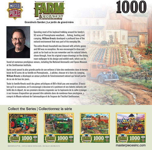 Masterpieces Farm Country - Puzle De Lino Con Diseño De Jard