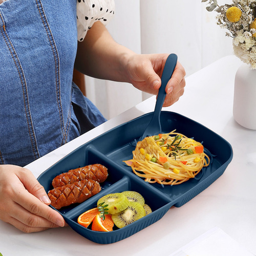 Platos De Pajita Con Compartimentos Reutilizables Con Contro