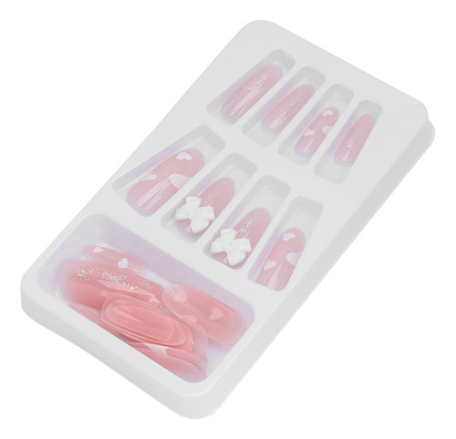 24 Pcs Kit De Uñas Falsas Extraíbles De Las Uñas Falsas