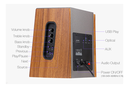 Parlante Fenda R27bt 2.0 50w Rms Bluetooth