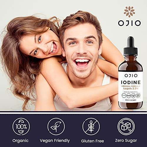 Solução De Iodo Ojio Lugols - Gotas De Iodo Líquido Com Pot