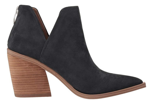 Botines De Tacón Medio Con Punta Puntiaguda Para Mujer
