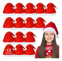 Comprar 15 Gorros De Papá Noel Gorros Fiesta Navidad Gorros Navideño