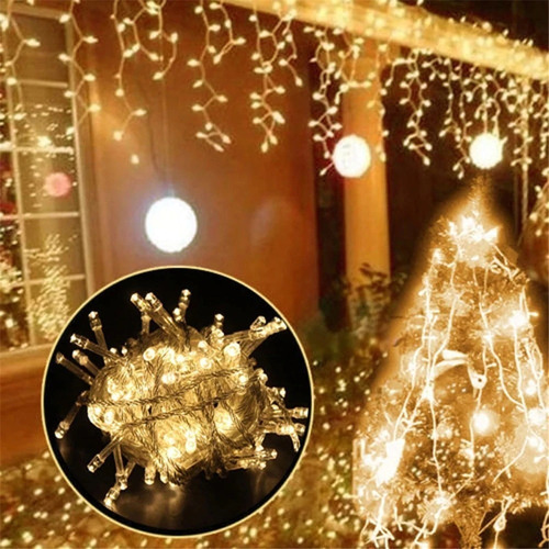 Luces Navidad Boda Cascada 12 Mts 500 Led Azul