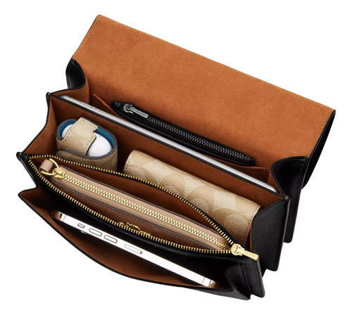 Bolsa Coach Klare Crossbody Bag In Signature Canvas Marrón Oscuro (Reacondicionado)