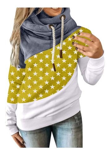 Sudadera Capucha Para Mujer Tinte Gotica Color Solido Talla