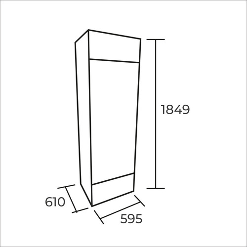 Visicooler Maigas 292 Lts. 595mm X 610mm X 1849mm