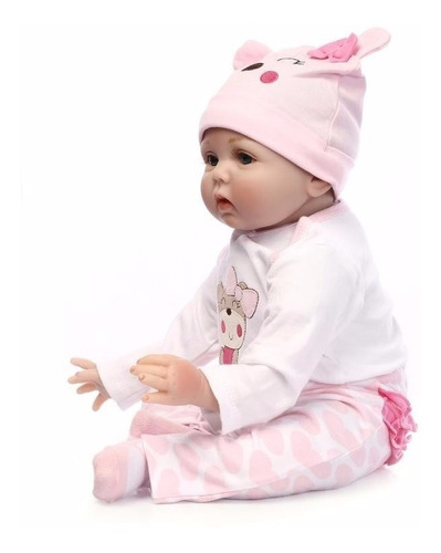Bebe Reborn 57cm Silicon Envio Gratis Osita Muñeca Niña