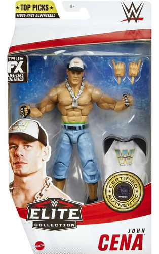 Wwe Figura John Cena Elite Collection Certificado Autenticid