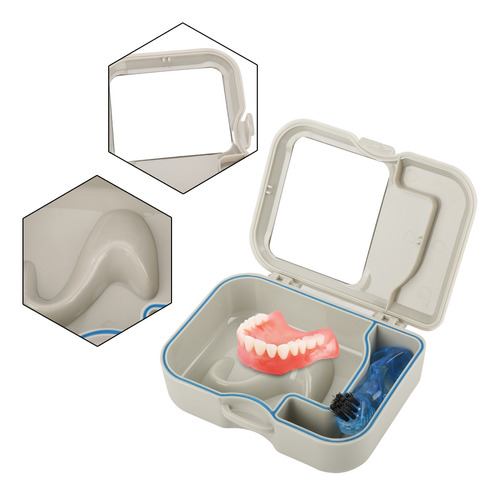 Caja De Almacenamiento De Dientes Postizos Para Dentaduras P