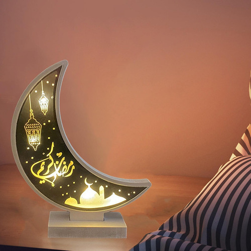Adorno De Mesa De Luz De De Madera Musulmana Eid Islámico