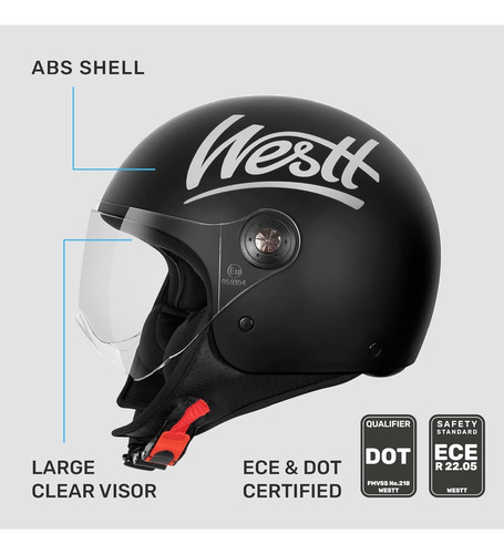 Casco De Casco De Casco De Motocicleta De Casco De Westt Con