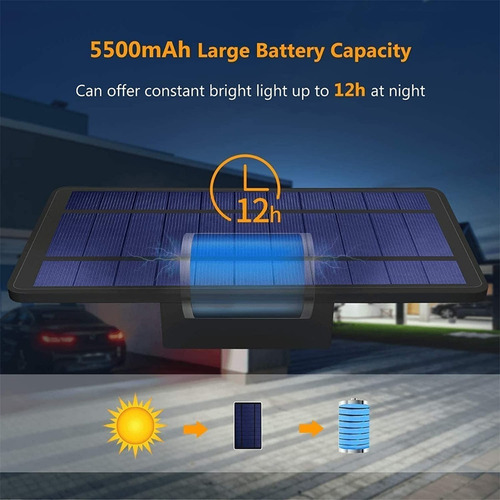 Imagen 5 de 7 de (extra Grande) Lampara Solar 48 Led Exterior 5500ma
