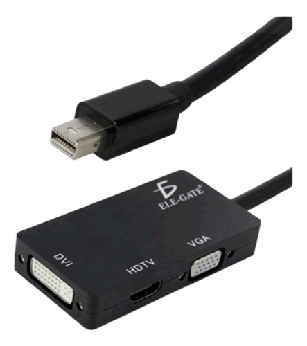 Adaptador Mini Display Port 3 En 1 Dvi Vga Hd Para Macbook