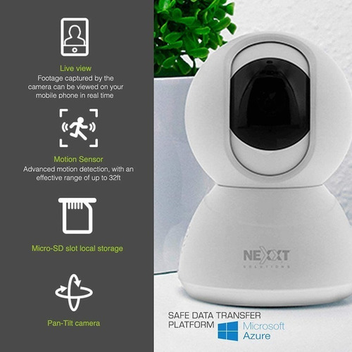 Imagen 3 de 7 de Kit Alarma Nexxt Wifi 3 Sensores Sirena Cam Ptz + 1 Exterior