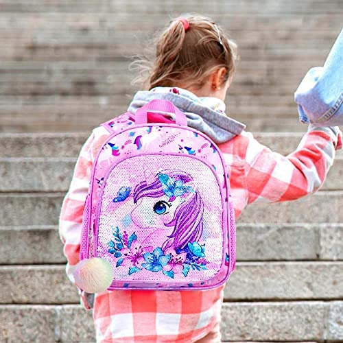 Klfvb Mochila Infantil Para Niñas, Bonita Mochila De Unicorn