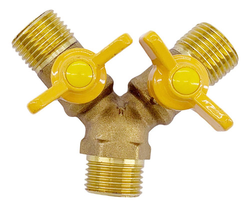 Conector De Manguera De Tubo De Gas De Latón De 2 Vías Y