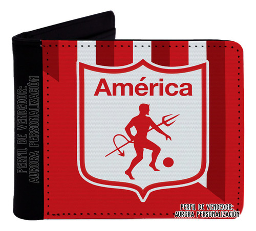 Billetera Cartera Cuero Sintético America De Cali Futbol 02