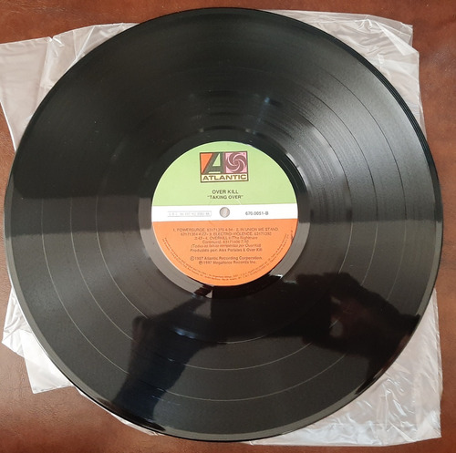 Lp Vinil Over Kill - Taking Over C/ Encarte (Usado)